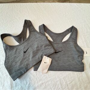 NWT  Nike Women's Grey Training Sports Bras - Set of 2 Dri-fit Sz S